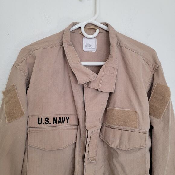 U.S. Navy 2POC Top Blouse Coat XL Long Khaki Uniform Flame-Resistant FR USN Sea - Picture 3 of 13